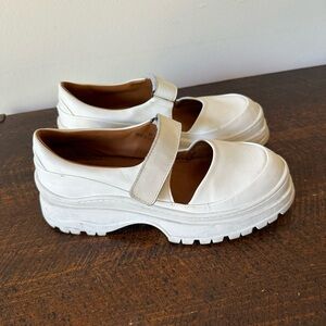 Rachel Comey “Psilo” White Leather Chunky Sole Mary Jane Sneakers